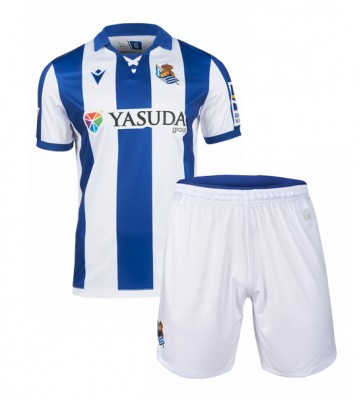 Real Sociedad Primera Equipación Niños 2024-25 Manga Corta (+ Pantalones cortos)